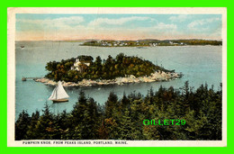 PORTLAND, ME - PUMPKIN KNOB, FROM PEAKS ISLAND - TRAVEL IN 1924 - - Portland