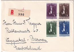 LIECHTENSTEIN 1956 LETTRE RECOMMANDEE DE VADUZ - Briefe U. Dokumente