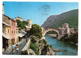 Bosnie-Herzégovine -- MOSTAR --1973-- Vue Du Pont (animée)  ......timbre........ Cachet.......à Saisir - Bosnie-Herzegovine