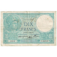 France, 10 Francs, Minerve, 1940, 1940-11-28, TTB, Fayette:7.22, KM:84 - 10 F 1916-1942 ''Minerve''