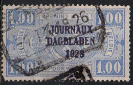 Belgio, 1928 - 1fr Numeral, Overprinted - Nr.P8 Usato° - Zeitungsmarken [JO]