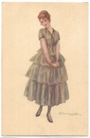 Illustrateur Bompard Sergio - Belle Femme En Robe - Mode - Bompard, S.