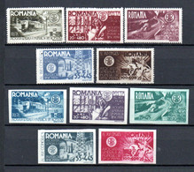 Y2-21 Roumanie  N° 872 à 881 ** Dont NON DENTELES Trains  à 10 % De La Côte !!! - Unused Stamps