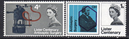 Great Britain GB 1965 Centenary Of Lister's Discovery Of Antiseptic Set Of 2, MNH, SG 667/8 - Ongebruikt