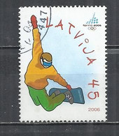 LATVIA 2006 - WINTER OLYMPIC GAMES - POSTALLY USED OBLITERE GESTEMPELT USADO - Invierno 2006: Turín