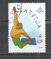 LATVIA 2006 - WINTER OLYMPIC GAMES - POSTALLY USED OBLITERE GESTEMPELT USADO - Hiver 2006: Torino