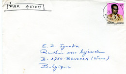 Airmail Cover From Kisantu To Belgium - See Scan For Stamps  - Pres. Mobutu  - Catnr 704 - Ster Stempel - Other & Unclassified