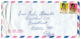 Airmail Cover To Belgium - See Scan For Stamps  - Pres. Mobutu  - Catnr 701 / 703 - Other & Unclassified