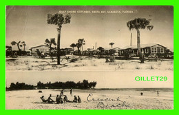 SARASOTA, FL - GULF SHORE COTTAGES, SIESTA KEY - TRAVEL IN 1950 - L. L. COOK CO - - Sarasota
