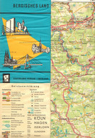 Topographie Landkarte 1970 Deko 1:150.000 " Bergisches Land Raum Düsseldorf Köln Gummersbach " Sauerlandverlag Iserlohn - Cartes Topographiques