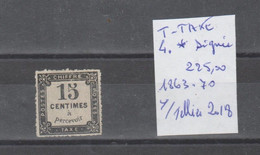 TIMBRE TAXE DE FRANÇE    Nr 4 NEUF *  SIGNEE COTE 225.00  € - 1859-1959.. Ungebraucht
