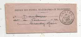 POSTES - TELEGRAPHES - TELEPHONES, Bureau De CHATOU , SEINE ET OISE ,1949, 2 Scans - Télégraphes Et Téléphones