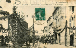 Cluny * Souvenir Du Concours Musical * 5 Et 6 Août 1906 * Fête Locale * Rue De La Ville - Cluny