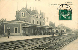 Chagny * Les Quais De La Gare * Ligne Chemin De Fer De Saône Et Loire - Chagny