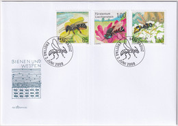 MiNr. 1482 - 1484  Liechtenstein2008, 2. Juni. Seltene Bienen Und Wespen - Illustriertes FDC - FDC