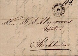 SUEDE 12/5/1840 WESTERAS-STOCKHOLM - ... - 1855 Préphilatélie