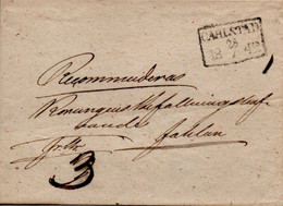 SUEDE 28/4/1842 CARLSTAD-FAHLUN - ... - 1855 Prephilately