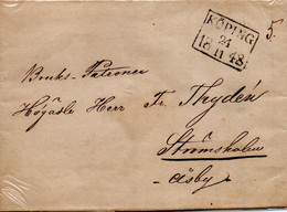 SUEDE 24/11/1848 KOPING-STROMSHOLM - ... - 1855 Prefilatelia