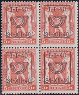 Belgie   .   OBP   .   PRE  438  .  Blok 4 Zegels      .   **    .    Postfris   .  / .  Neuf SANS Charnière - Typos 1936-51 (Kleines Siegel)
