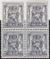 Belgie   .   OBP   .   PRE  483 . Blok 4 Zegels      .   **    .    Postfris   .  / .  Neuf SANS Charnière - Typo Precancels 1936-51 (Small Seal Of The State)