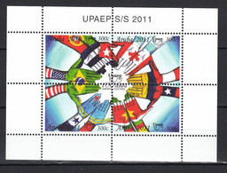 Aruba2011,4V Inblock,UPAEP,flags,banners,vlaggen,drapeaux,flaggen, MNH/Postfris(L3717) - Postzegels