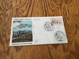 Enveloppe 1er Jour Saint-pierre Et Miquelon Thème Cale De Halage 1987 - Usati