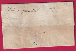 DEBOURSE MANUSCRIT DE GRANVILLE MANCHE LN°6 1791 INDICE 18 REEXP GRANVILLIERS OISE DEPART PARIS - ....-1700: Voorlopers