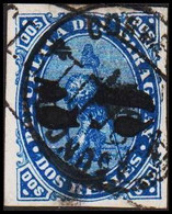 1878. PARAGUAY Lion Motive. 2 DOS REALES Overprinted Horisontal 5 In Black. Interesti... (Michel 5 III) - JF510407 - Paraguay
