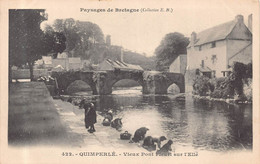 QUIMPERLE -  Vieux Pont Fleuri Sur L 'éllé , Animée , Lavandieres  ( Edts Hamonic ) - Quimperlé
