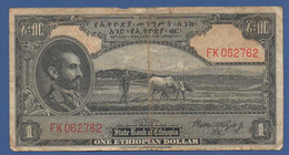 ETHIOPIA - P.12c – 1 Ethiopian Dollar ND (1945) Circulated Serie FK 062762 - Ethiopië