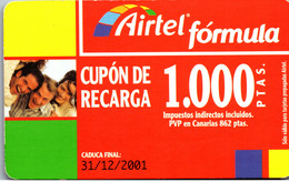 18532 - Spanien - Airtel Formula , Cupon De Recarga - Airtel