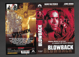 "BLOWBACK" -Jaquette Originale SPECIMEN Vhs Secam PARAMOUNT -mario Van Peebles/james Remar - Action, Aventure