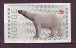 Norway 2008 MiNr. 13 Norwegen, Automatenmarken Bear 1v MNH** - Automaatzegels [ATM]