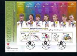 2021 NEW *** Hong Kong 2021 FDC Outstanding Achievemen Gold Medal Tokyo 2020 Olympic Olympcs Badminton  (**) - Covers & Documents