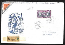 France Lettre Recommandée De Remboursement Du 05 06   1973  D'Avignon  Pour Sauveterre - FDC