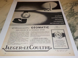 ANCIENNE PUBLICITE CHRONOMETRE JAEGER LE COULTRE   1963 - Autres & Non Classés