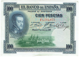 Espagne - Billet De 100 Pesetas - Felipe II - 1er Juillet 1925 - P69c - 100 Peseten