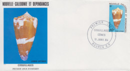 Enveloppe FDC  1er Jour   NOUVELLE CALEDONIE    Coquillages   1984 - Muscheln