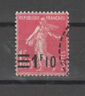 FRANCE / 1926 / Y&T N° 228 : Semeuse 1F40 Surchargée 1F10 - Choisi - Cachet Rond - Used Stamps