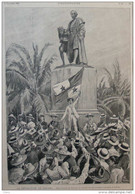 La Révolution De Panama -  Manifestation Devant La Statue De Christoph Colomb à Colon - Page Original 1903 - 2 - Documentos Históricos