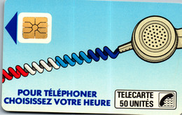 19262 - Frankreich - Pour Telephoner Choisissez Votre Heure , 50 Unites - Telefonschnur (Cordon)