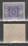 ITALIA 1944 - GNR - Segnatasse 5 L. Soprastampa Capovolta ** - Firmato (Raybaudi E Altri)             (g8069) - Postage Due