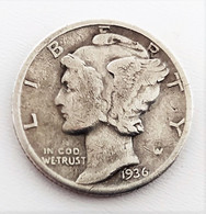 Etats-Unis - One Dime - 10 Cents Argent 1936 - 1916-1945: Mercury (Mercure)