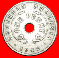 * GREAT BRITAIN: SOUTHERN RHODESIA ★ 1 PENNY 1942! GEORGE VI (1937-1952) LOW START ★ NO RESERVE! - Rhodesia