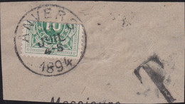 Belgie   .   OBP    .   Taxe 1  .  Halve Zegel Op Briefstukje    .       O    .   Gestempeld   .   /   .  Oblitéré - Briefmarken