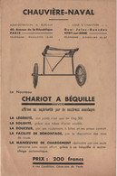 Prospectus Commercial  Sans Verso/Chariot à Béquille/ CHAUVIERE-NAVAL/Vitry Sur Seine/Paris/Vers 1930-1945    MAR88 - Sports & Tourism