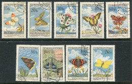 CZECHOSLOVAKIA 1961 Butterflies Used.  Michel 1301-10 - Oblitérés