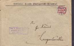 Deutsches Reich GROSSH. AMTSGERICHT, BRUCHSAL 1905 Cover Brief LANGENBRÜCKEN (Baden) Frei Durch Ablösung Stamp - Service