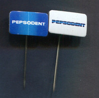 PEPSODENT - Toothpaste, Vintage Pin, Badge Abzeichen, 2 Pcs - Médical