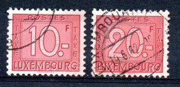 Y2-25  Luxembourg Taxes N° 35 + 36 Oblitéré à 10 % De La Côte. A Saisir !!! - Postage Due